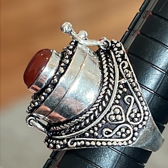#195 Carnelian Handcrafted Poison ☠️ Ring 💍 Size 8.25 NWOT - Picture 13 of 16